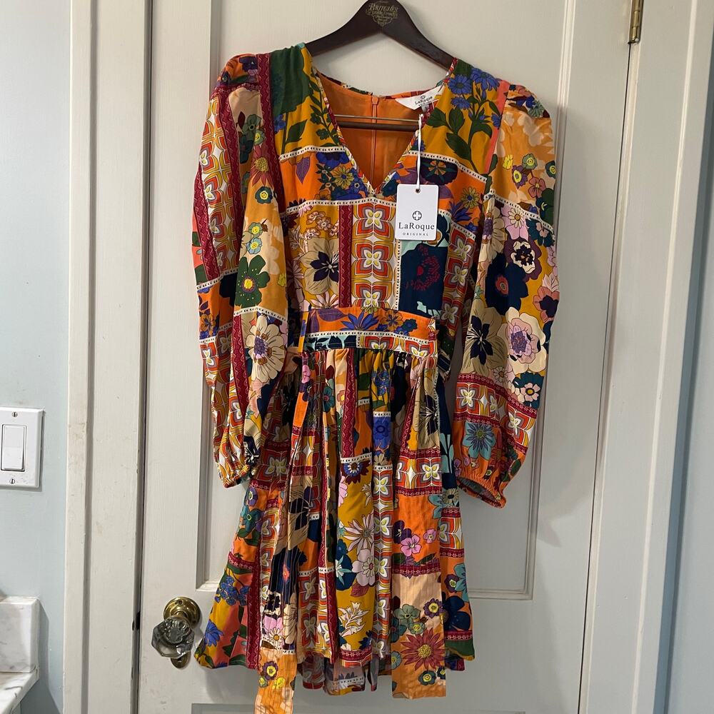 LaRoque Emma Dress Size Small Patchwork Design NWT - Picture 2 of 6